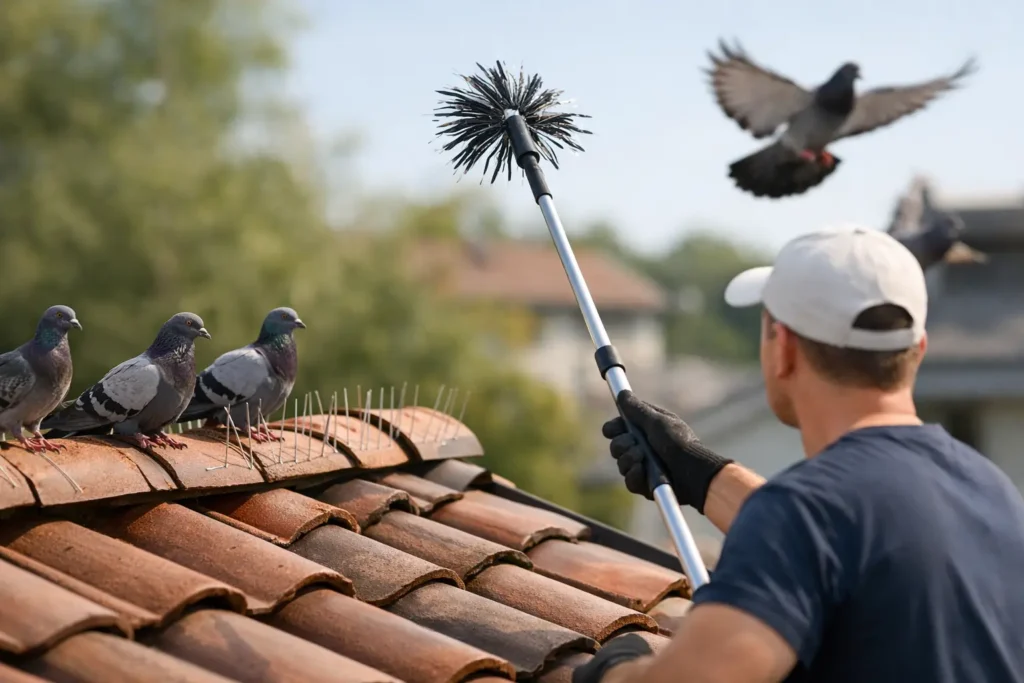 Como espantar pombos do telhado com segurança