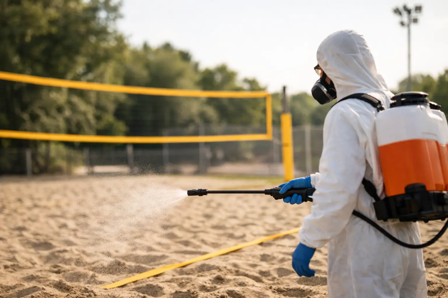 Desinfecção de quadra de areia: quando fazer