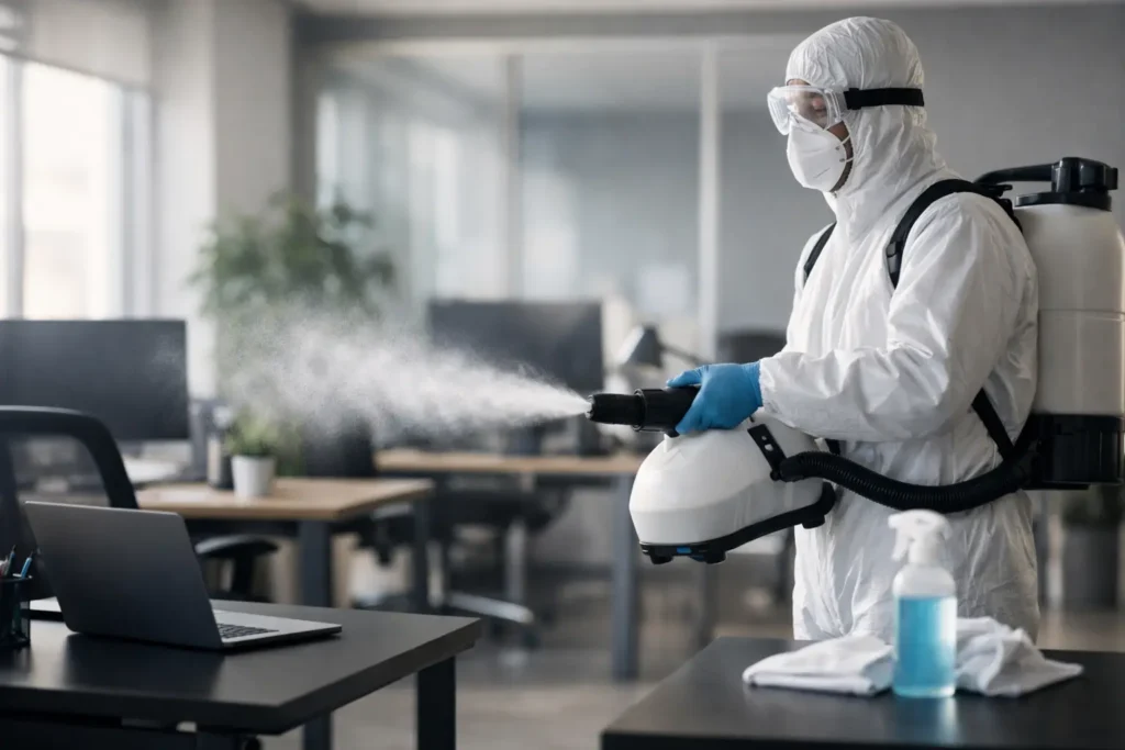 Sanitização de ambientes em empresas