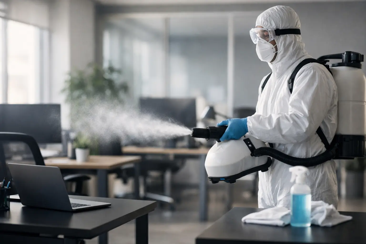 Sanitização de ambientes em empresas