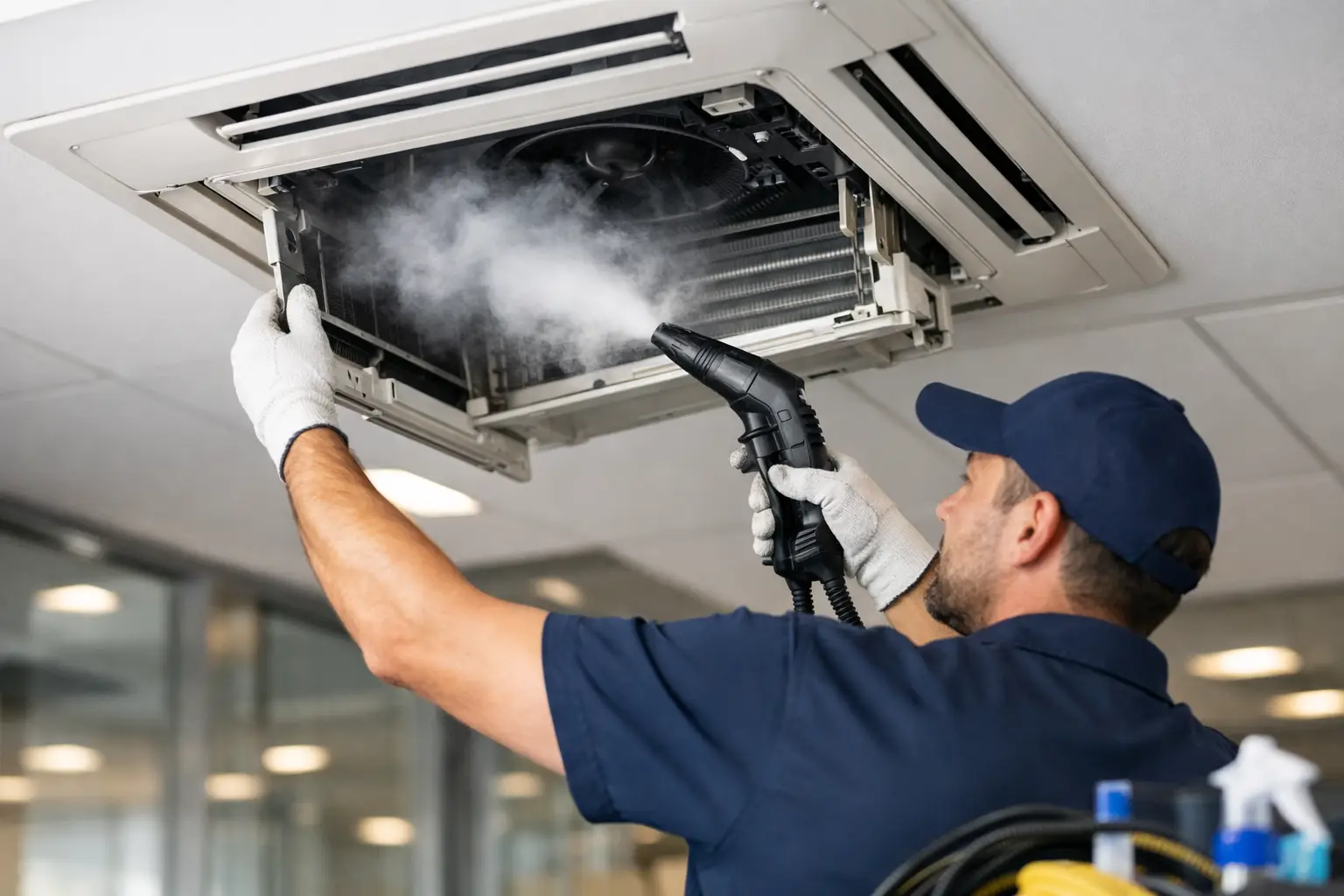 Limpeza técnica de ar condicionado comercial